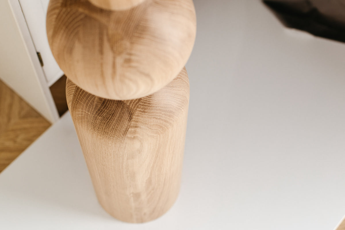Wooden Table & Kitchen Island Leg with Sphere, H900 mm