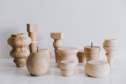 Möbelfüße aus Holz im skandinavischen Stil – konisches Design, H155 mm