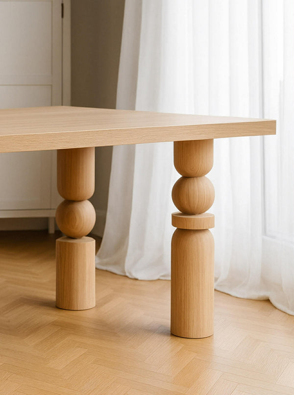 Große Holz-Tisch- und Barbeine – handgefertigte Möbelbeine, 4er-Set, H690 mm