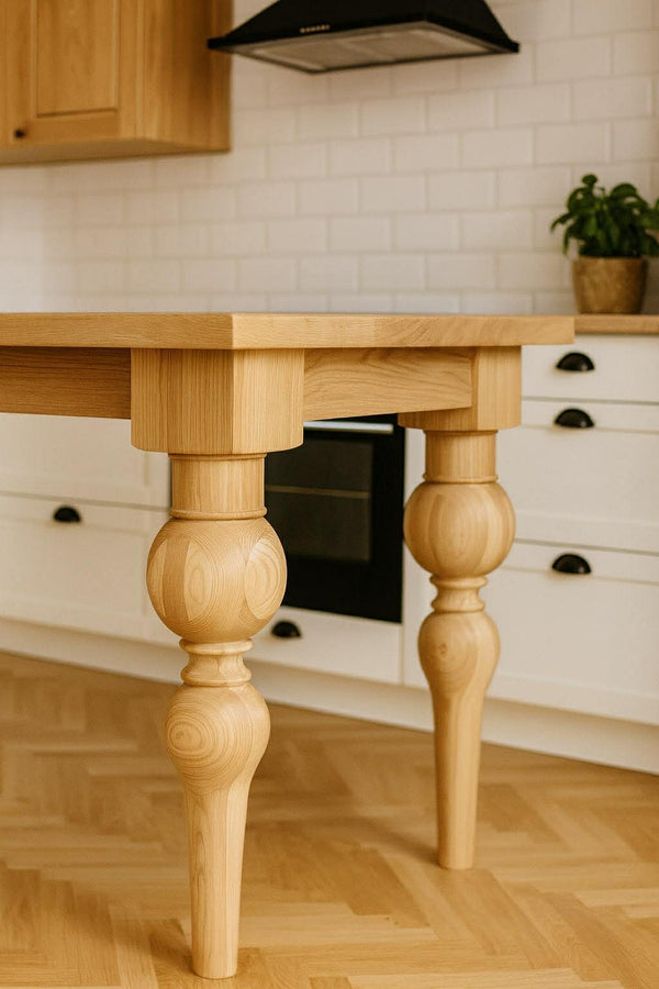 Holz-Frühstücksbar- & Tischstützbein – handgemachtes Möbelgestell, H890 mm