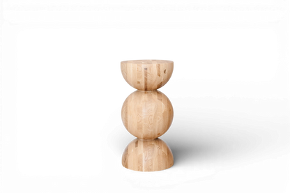 Handgefertigter Nachttisch aus Holz – Massivholz mit elegantem Kugelfuß H400 mm